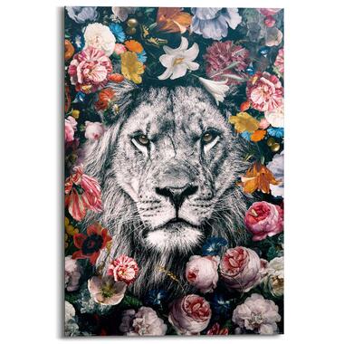 Schilderij Jungle leeuw 90x60 cm Bont Hout product