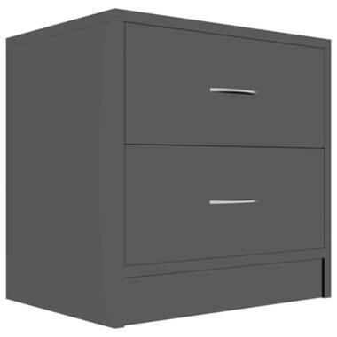 VIDAXL - Nachtkastje - 40x30x40 cm - spaanplaat - hoogglans zwart product