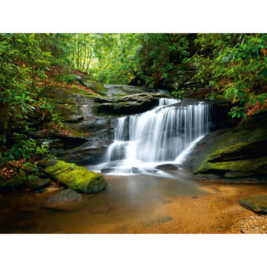 Sanders & Sanders fotobehang - waterval - groen - 360 x 270 cm product