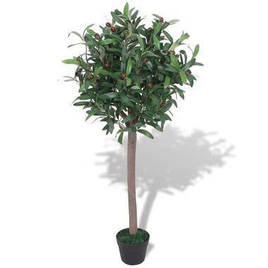 VIDAXL Kunst laurierboom plant - met pot - 120 cm - groen product