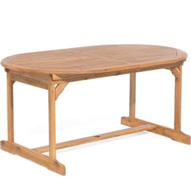 Beliani Verlengbare tafel MAUI - lichte houtkleur acaciahout product