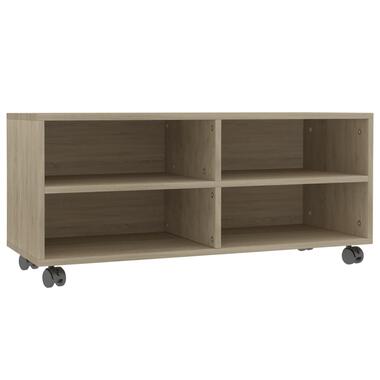 vidaXL Tv-meubel met wieltjes 90x35x35 cm bewerkt hout sonoma eiken product