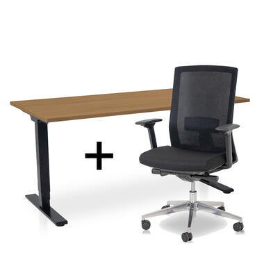 MRC COMFORT Set - Zit-sta bureau + stoel - 160x80 - havanna product