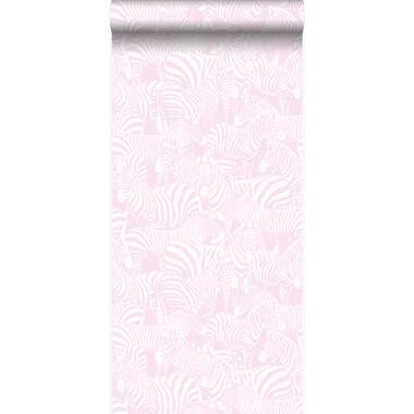 Origin behang - zebra's - licht roze - 53 cm x 10,05 m product