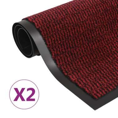 vidaXL Droogloopmatten - 2 st - rechthoekig getuft - 40x60 cm - rood product