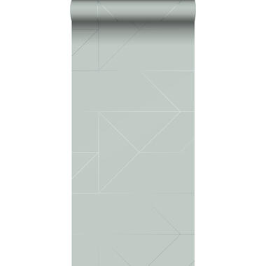 Origin behang - grafische lijnen - celadon groen - 0.53 x 10.05 m product