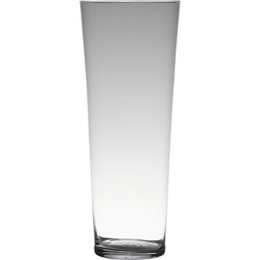 Bellatio Design Vaas - conisch - transparant - glas - 40 cm product