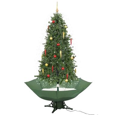 vidaXL Kerstboom sneeuwend met paraplubasis 190 cm groen product