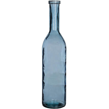 Mica Decorations Vaas fles Rioja - blauw - eco glas - 18 x 75 cm product