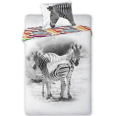 Animal Pictures Zebra - Dekbedovertrek - Eenpersoons - 140 x 200 cm - Multi product