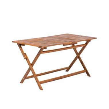 Beliani Inklapbare tafel CENTO - Donkere houtkleur acaciahout product