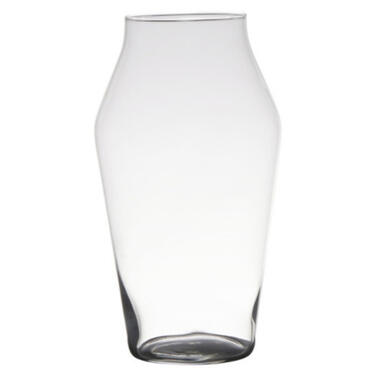 Bellatio Design Vaas - transparant - glas - 16 x 25 cm product