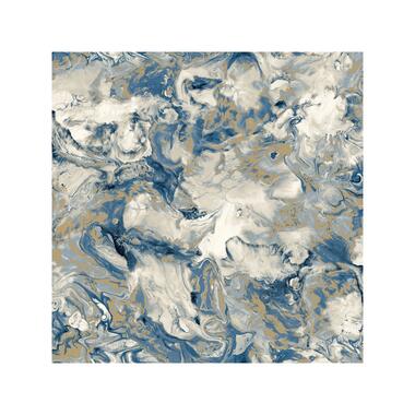 Dutch Wallcoverings - Reflets marmer grijs/blauw - 0,53x10,05m product