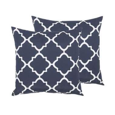 SOFADES - Tuinkussen set van 2 - Blauw - 40 x 40 cm - Polyester product