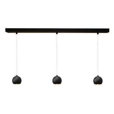 Artdelight Hanglamp Denver - 3 lichts - Ø 10 cm - L 100 cm - zwart product