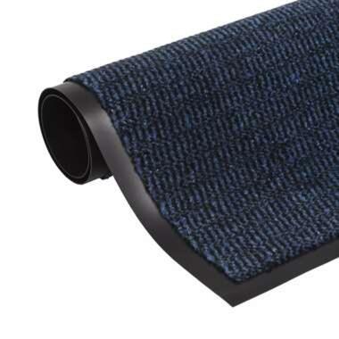 vidaXL Droogloopmat rechthoekig getuft 90x150 cm blauw product