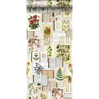 ESTAhome behang XXL - bloemen en planten - beige - 0.465 x 8.37 m product