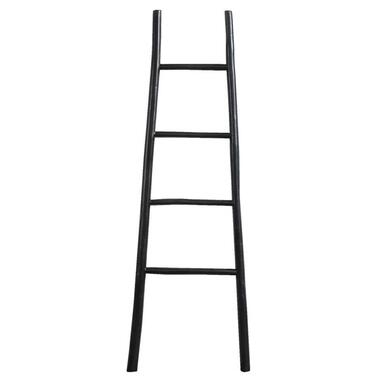 Decoratieve ladder Roel - zwart - 160x55x5 cm - Leen Bakker