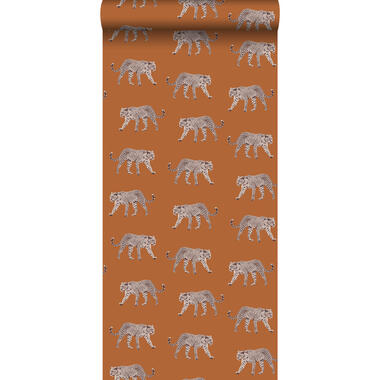 ESTAhome behang - panters - warm oranje - 0.53 x 10.05 m product