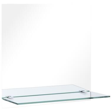 vidaXL Wandspiegel met schap 30x30 cm gehard glas product