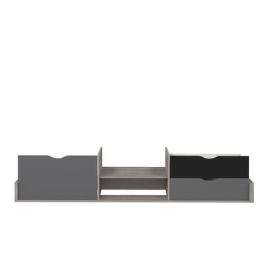 Bedverhoging Tempo - grijs eikenkleur - 40x99x207 cm - Leen Bakker