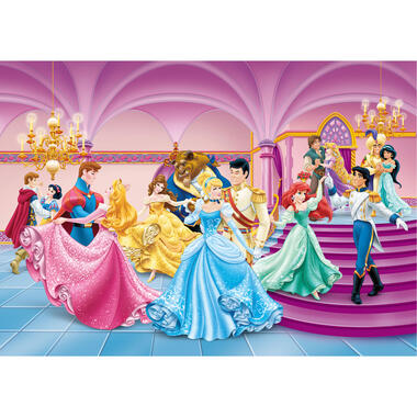 Disney fotowand - prinsessen - roze, blauw en geel - 255 x 180 cm product