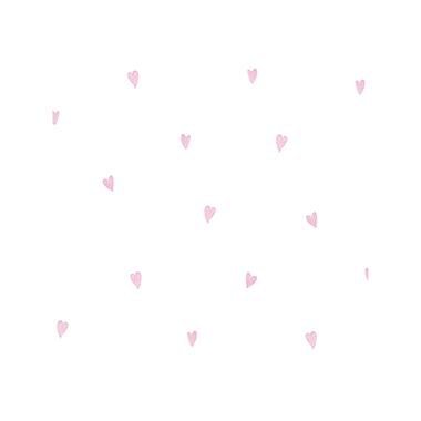 Dutch Wallcoverings - Make Believe Love Hearts wit/roze - 0,53x10,05m product