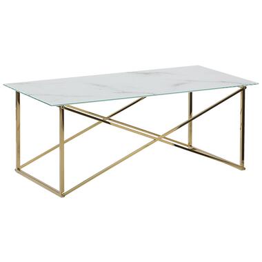 EMPORIA - Salontafel - Wit/Goud - Veiligheidsglas product