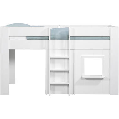 Halfhoogslaper Reno met speelhuisje - 206x104x120 cm - Wit product