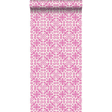 ESTAhome behang - verweerde tegels - roze - 53 cm x 10,05 m product