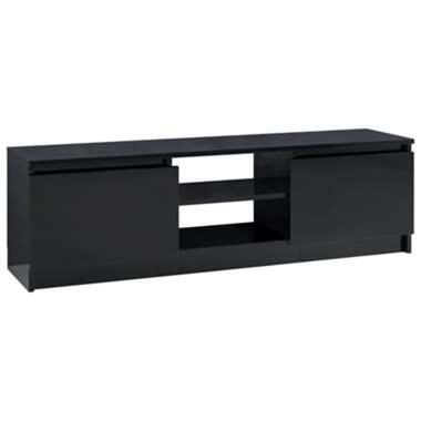 VIDAXL Tv-meubel 120x30x35,5 cm spaanplaat hoogglans zwart product