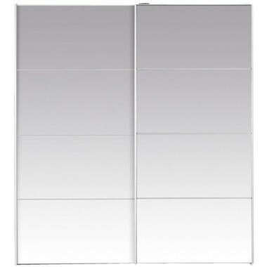 Schuifdeurkast Verona - spiegel - 200x182x64 cm - Leen Bakker
