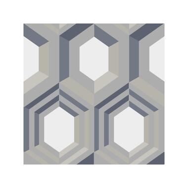 Dutch Wallcoverings - Galactik retro grijs/blauw - 0,53x10,05m product