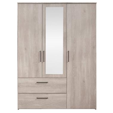 Kledingkast Orleans 3 deurs - vergrijsd eikenkleur - 201x145x58 cm product