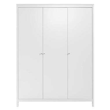 Kledingkast Madeira 3-deurs - wit - 199x150x58 cm product