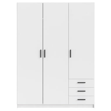 Kledingkast Sprint 3-deurs - wit - 200x147x50 cm product