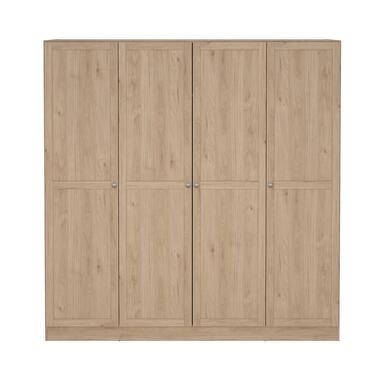 Kledingkast Lynn 4-deurs - eikenkleur - 200x196x62 cm product