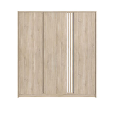 Kledingkast Evi 3-deurs - eikenkleur - 203x185x52 cm product