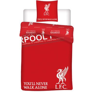 Liverpool FC Dekbedovertrek - Eenpersoons - 140 x 200 cm - Rood product