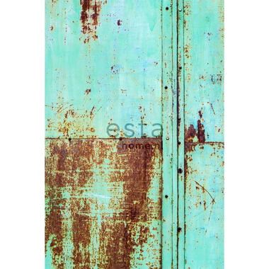 ESTAhome fotobehang - metaal-look - turquoise, bruin - 186 cm x 2,79 m product