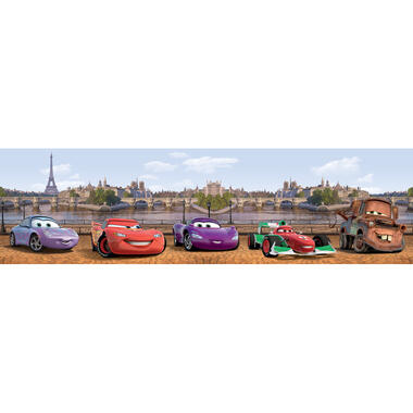 Disney zelfklevende behangrand - Cars - rood, paars en groen product