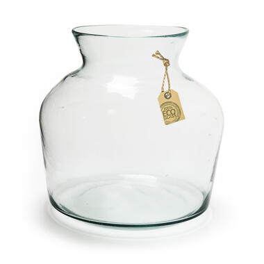 Bellatio Design Vaas Eco - transparant - glas - 24 x 25 cm product