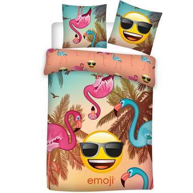 Emoji Flamingo - Dekbedovertrek-140x200cm product
