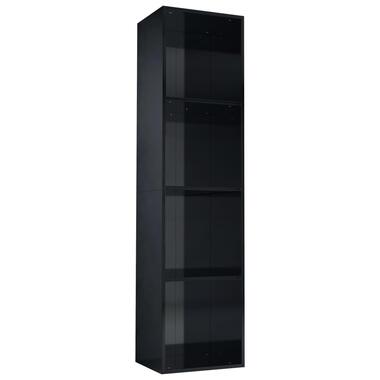 VIDAXL Boekenkast/tv-meubel 36x30x143 cm spaanplaat hoogglans zwart product