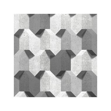 Dutch Wallcoverings - Reflets 3D dessin grijs/zwart - 0,53x10,05m product