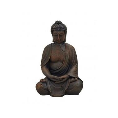 Boeddha beeld - bruin - zittend - polystone - 30 cm product