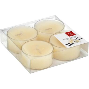 Trend Candles Geurkaarsen - vanille - 4 stuks - ca 8 branduren product