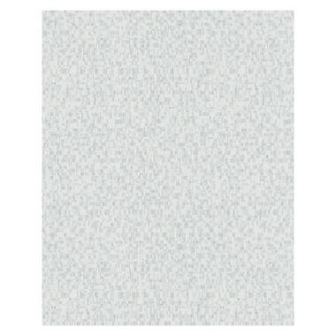 Dutch Wallcoverings - Loft uni/blokjes wit/grijs - 0,53x10,05m product