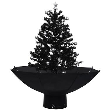 vidaXL Kerstboom sneeuwend met paraplubasis 75 cm PVC zwart product