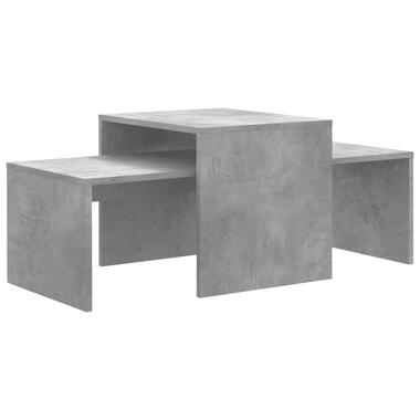 VIDAXL Salontafelset 100x48x40 cm spaanplaat betongrijs product